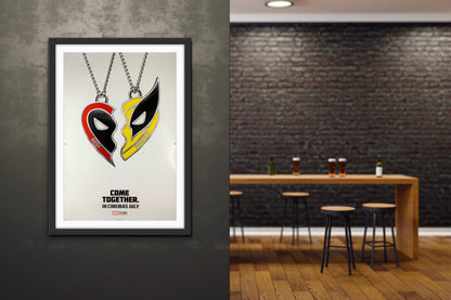An original movie poster for the film Deadpool and Wolverine (Deadpool 3)