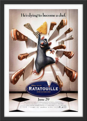 An original movie poster for the Disney Pixar film Ratatouille