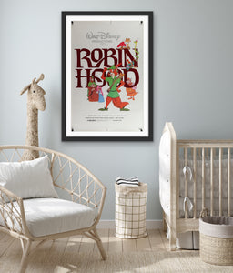 An original movie poster for the Walt Disney film Robin Hood