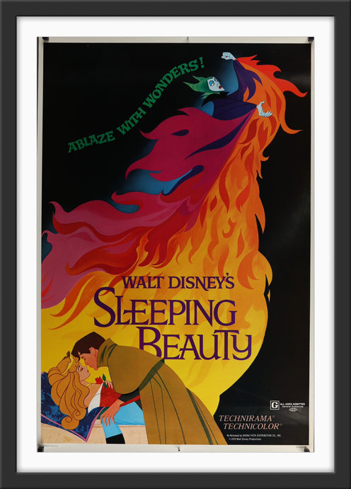 An original movie poster for the Walt Disney classic Sleeping Beauty