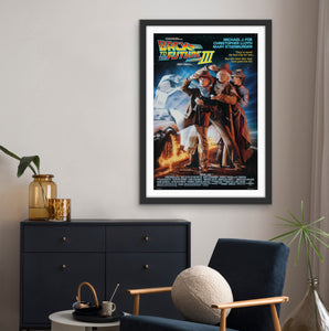 An original movie poster for the film Back to the Future 3 / III