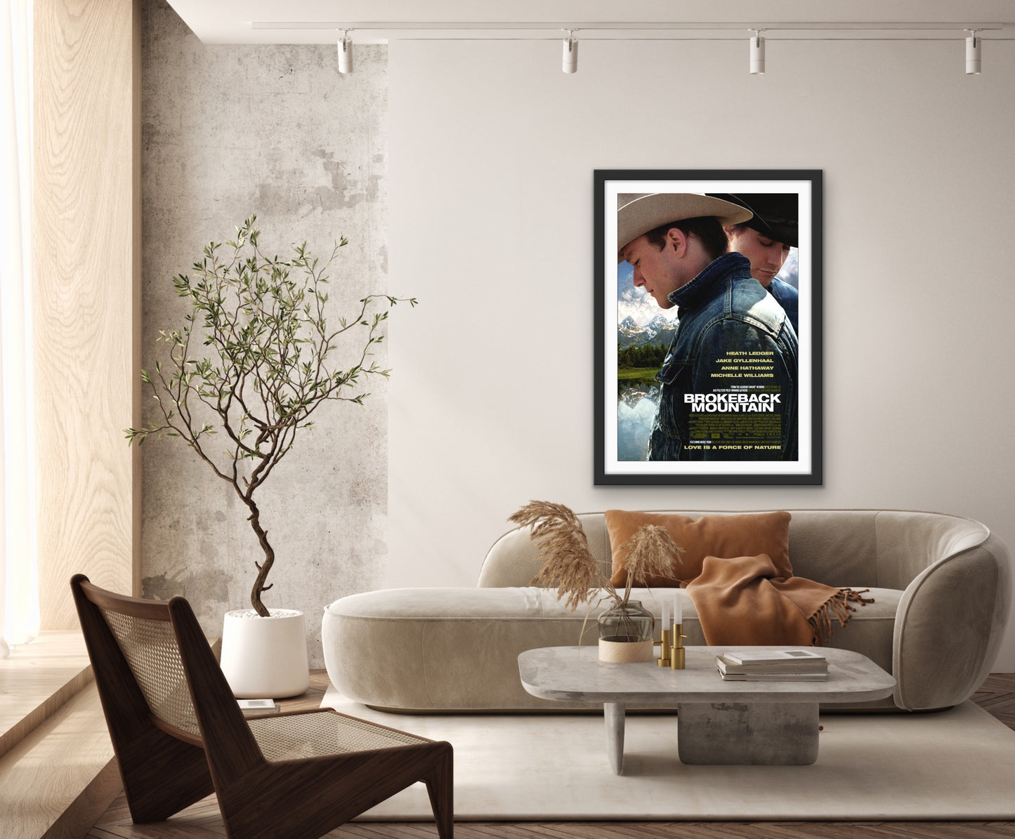 An original movie poster for the film Brokeback Mountain