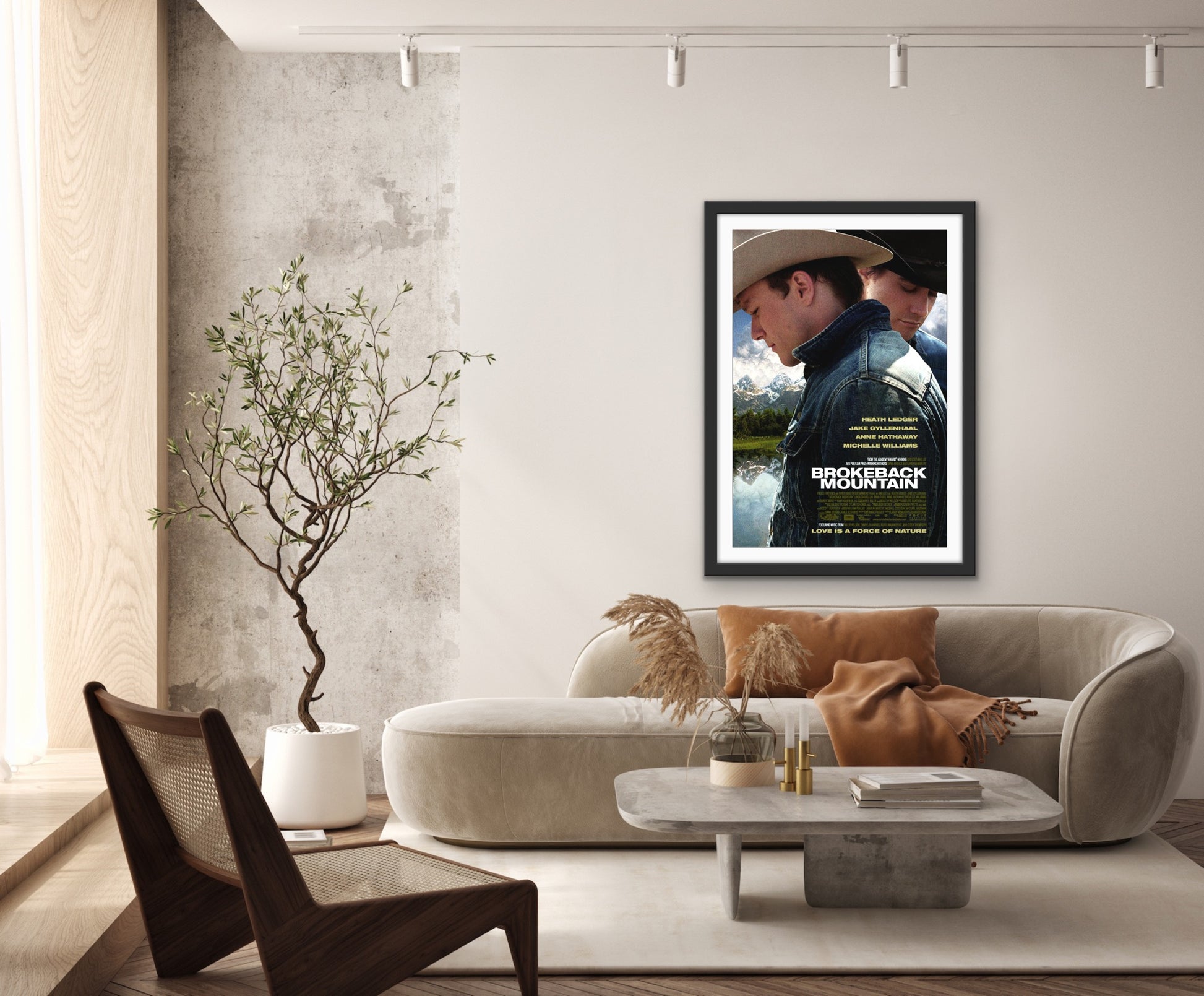 An original movie poster for the film Brokeback Mountain