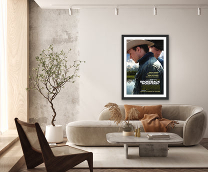 An original movie poster for the film Brokeback Mountain