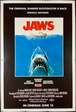 Load image into Gallery viewer, An original movie poster for the Stephen Spielberg film Jaws