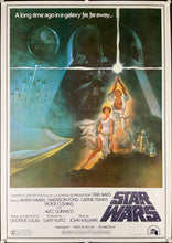 Load image into Gallery viewer, An original Japanese movie poster for the George Lucas film Star Wars / A New Hope / Episode 4 / IV with artwork by Tom Jung