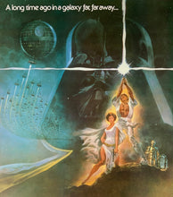 Load image into Gallery viewer, An original Japanese movie poster for the George Lucas film Star Wars / A New Hope / Episode 4 / IV with artwork by Tom Jung