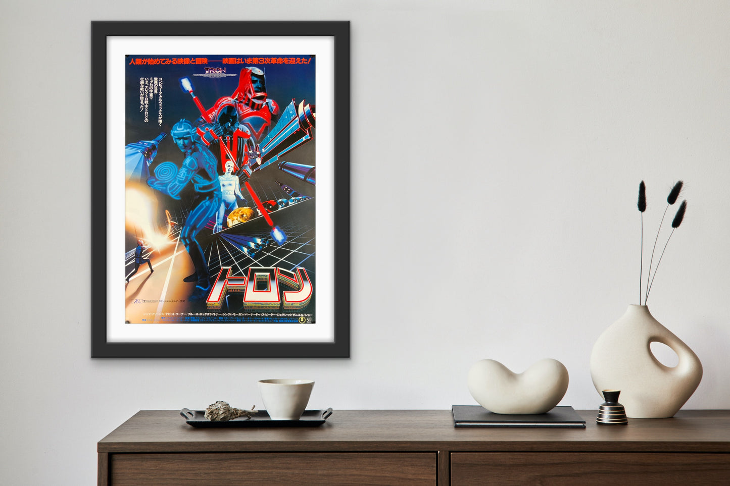 An original Japanese movie poster for the film TRON