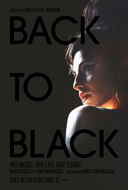 An original movie poster for the Amy Winehouse biopic Back to Black