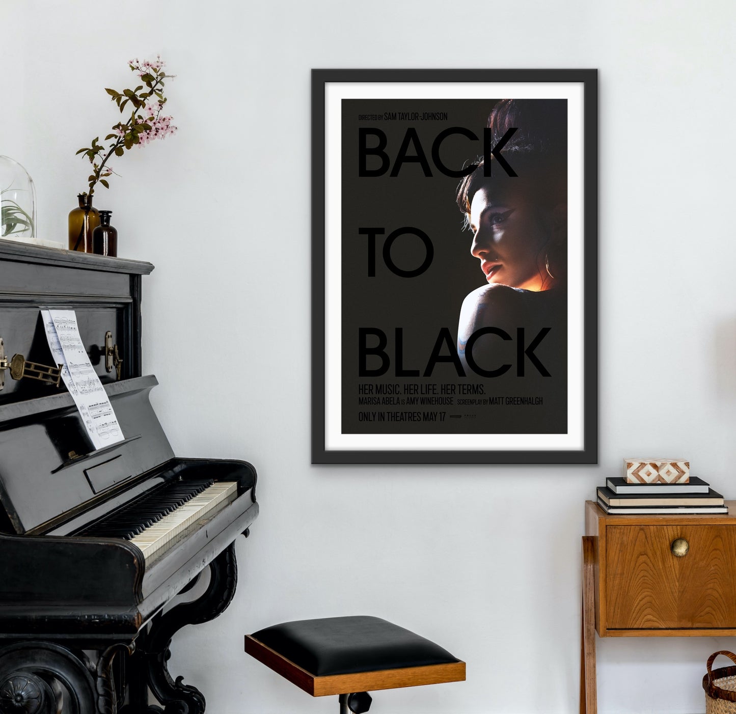 An original movie poster for the Amy Winehouse biopic Back to Black