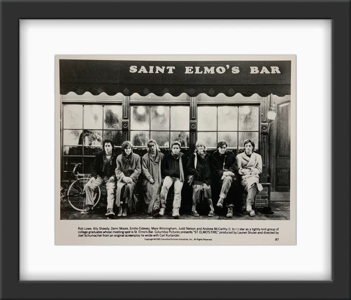 An original 8x10 movie poster for the film Saint Elmo's Fire