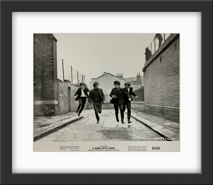 An original 8x10 movie still for The Beatles' film A Hard Day's Night