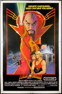 An original movie poster for the film Flash Gordon