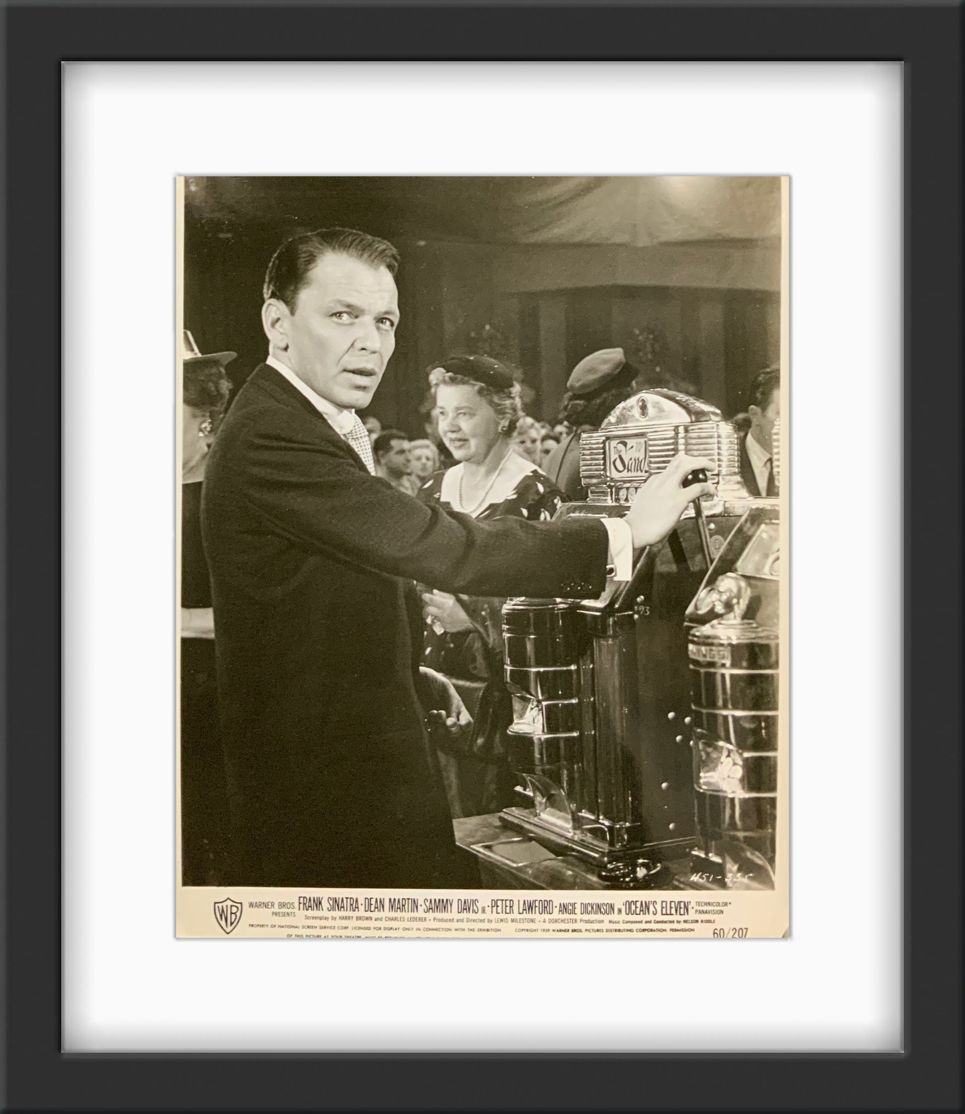 An original 8x10 movie still of Frank Sinatra from the 1960 film Ocean's 11
