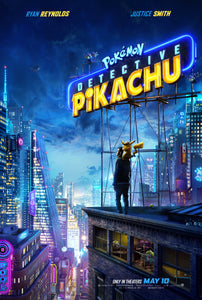 An original movie poster for the film Pokemon Detective Pikachu