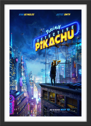 An original movie poster for the film Pokemon Detective Pikachu
