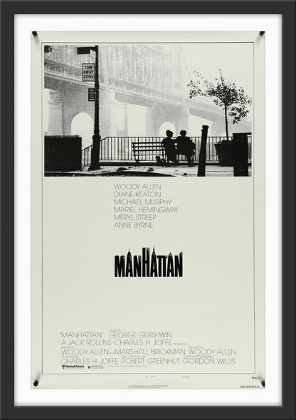 An original movie poster for the Woody Allen film Manhattan