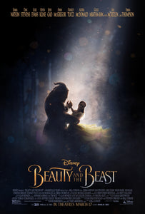 An original movie poster for the 2017 Disney film Beauty and the Beast