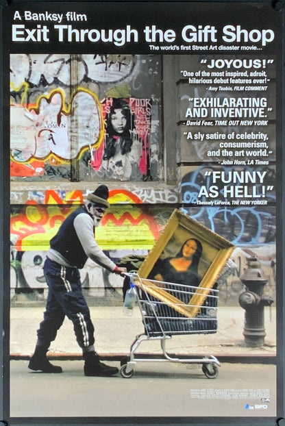 An original movie poster for the Banksy film Exit Through The Gift Shop