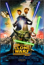 Load image into Gallery viewer, An original movie poster for the animated Star Wars film The Clone Wars