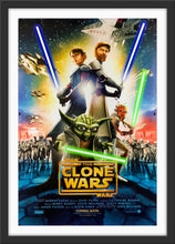 Load image into Gallery viewer, An original movie poster for the animated Star Wars film The Clone Wars