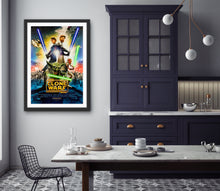 Load image into Gallery viewer, An original movie poster for the animated Star Wars film The Clone Wars