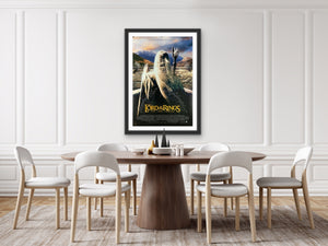 An original movie poster for the Peter Jackson film The Lord of the rings The Two Towers