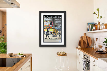 An original movie poster for the Banksy film Exit Through The Gift Shop