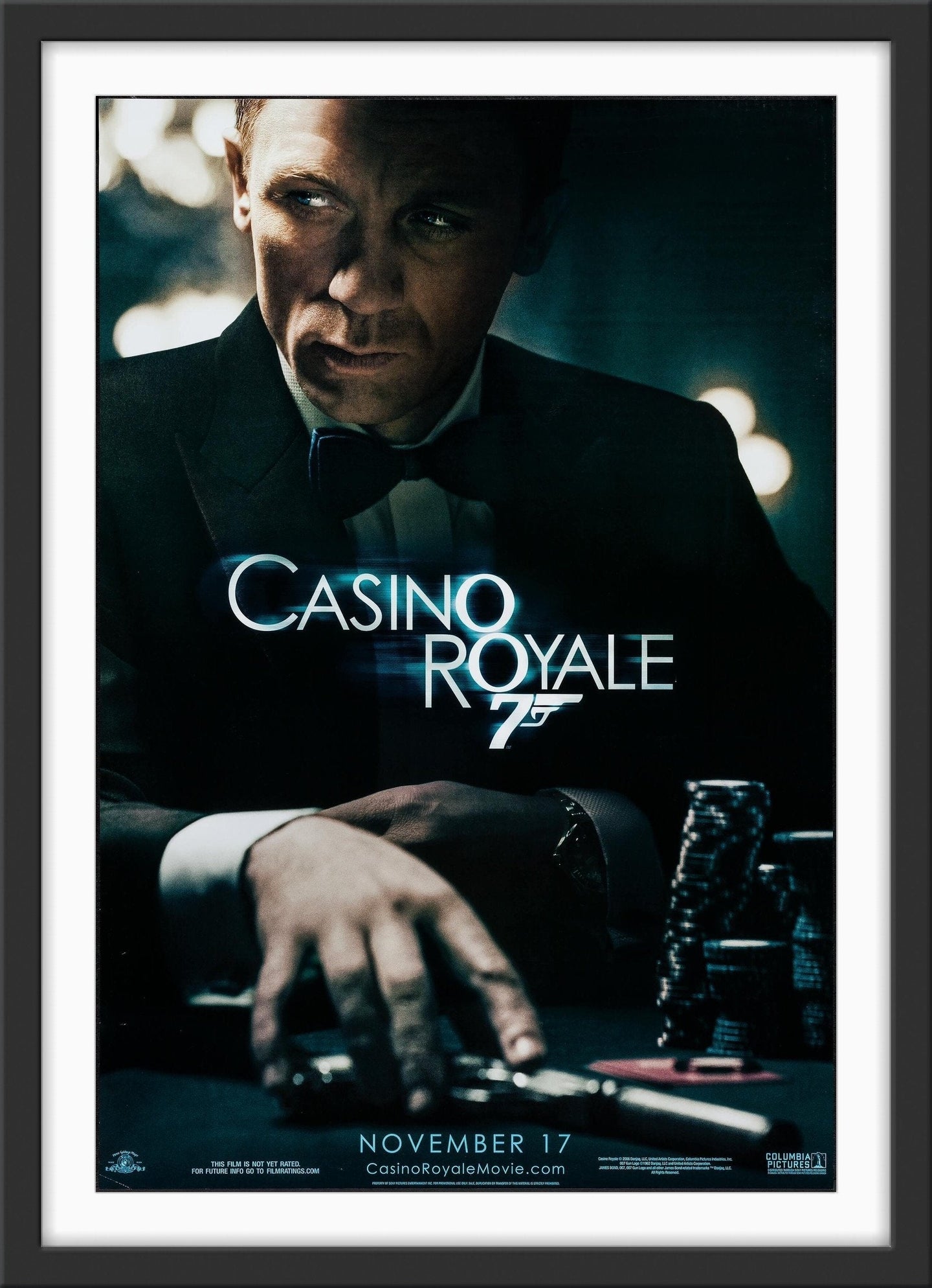 An original movie poster for the James Bond film Casino Royale