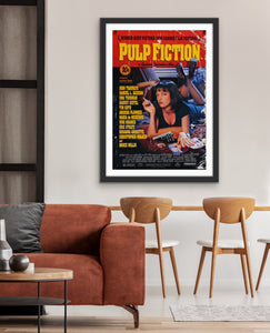 An original movie poster for the film Pulp Fiction
