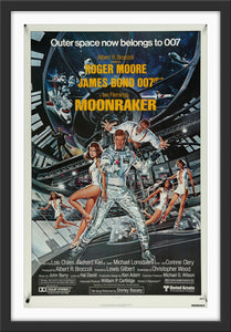 An original movie poster for the James Bond film Moonraker