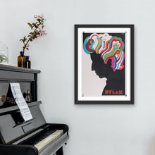 Load image into Gallery viewer, An original poster for Bob Dylan&#39;s 1967 Greatest Hits album with artwork by Milton Glaser