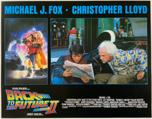 Load image into Gallery viewer, An original 11x14 lobby card for the film Back to the Future 2 / II