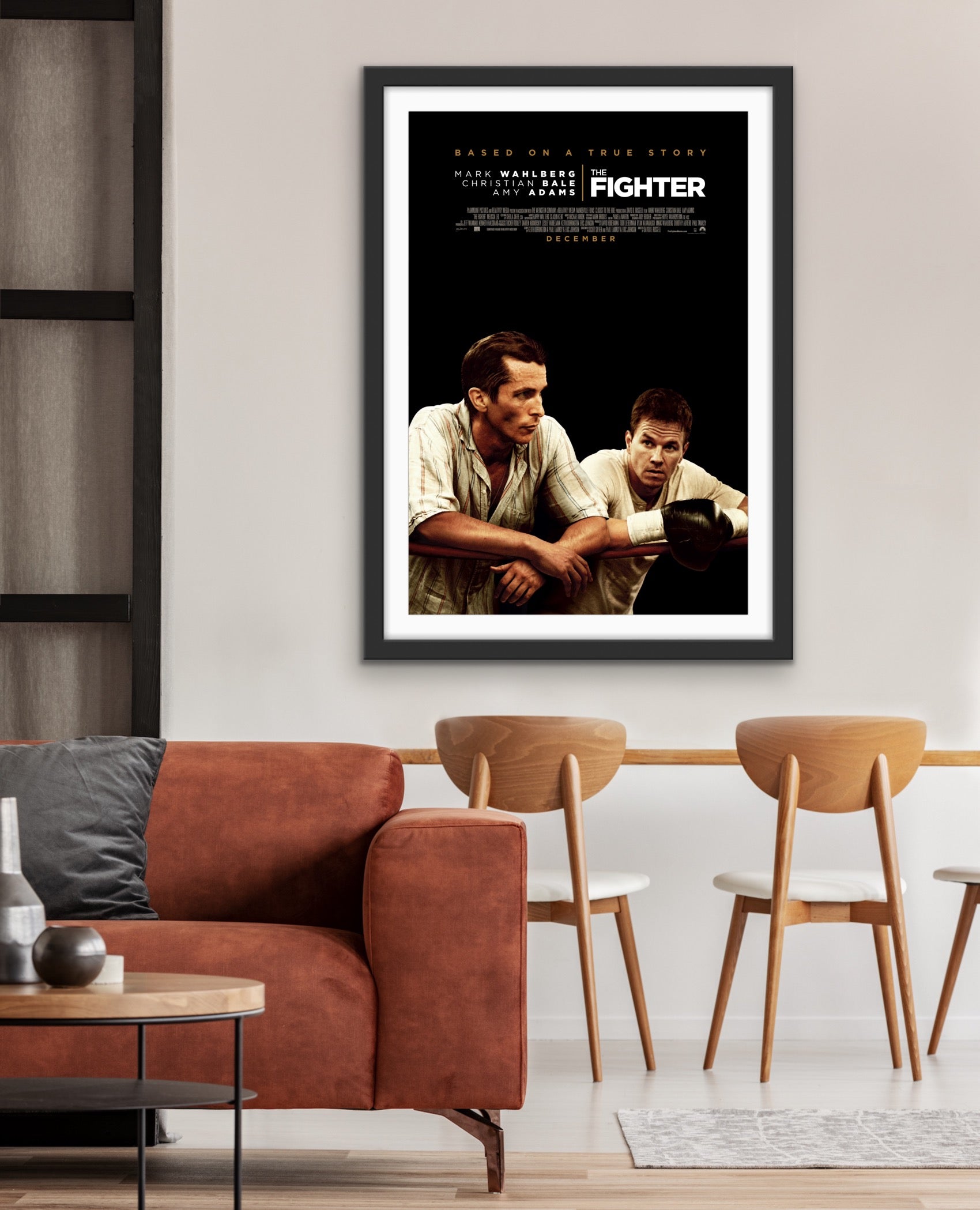 An original movie poster for the film The Fighter