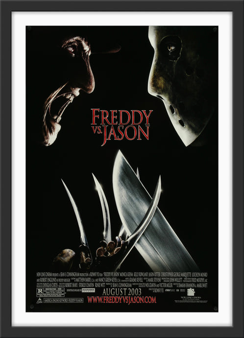 An original movie poster for the horror film Freddy vs Jason