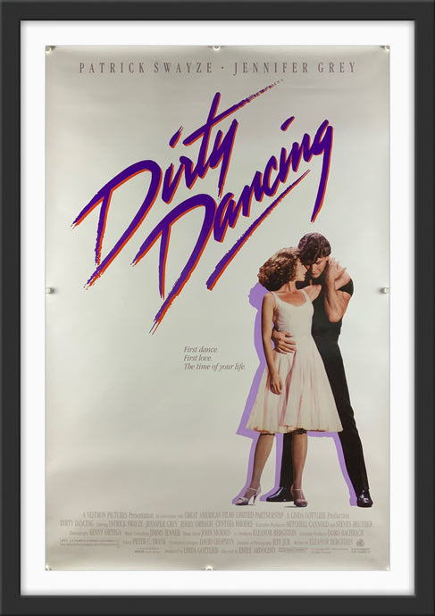An original movie poster for the film Dirty Dancing