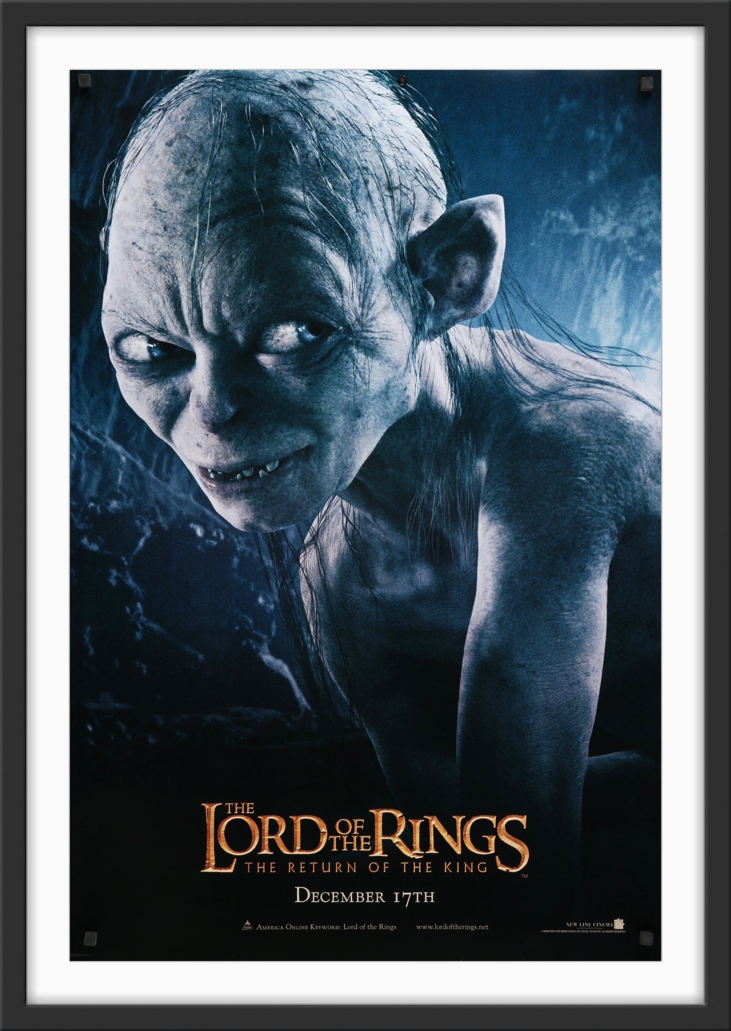 An original movie poster for the Peter Jackson film Lord of the Rings The Return of the King