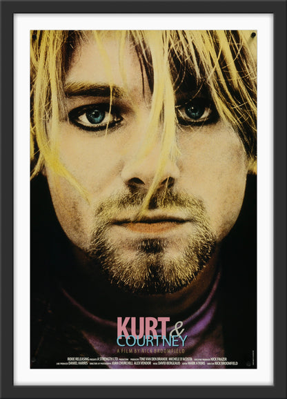 An original movie poster for the Nick Broomfield film Kurt and Courtnet
