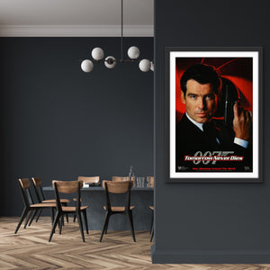 An original movie poster for the James Bond film Tomorrow Never Dies