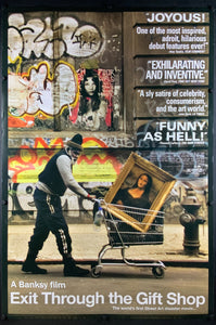 An original movie poster for the Banksy film Exit Through The Gift Shop