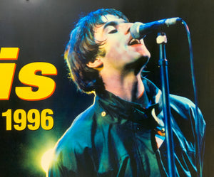 An original movie poster for the Oasis rockumentary film Knebworth 1996