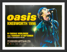 Load image into Gallery viewer, An original movie poster for the Oasis rockumentary film Knebworth 1996