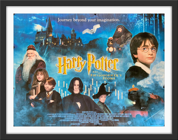 An original movie poster for the film Harry Potter and the Philosopher's Stone