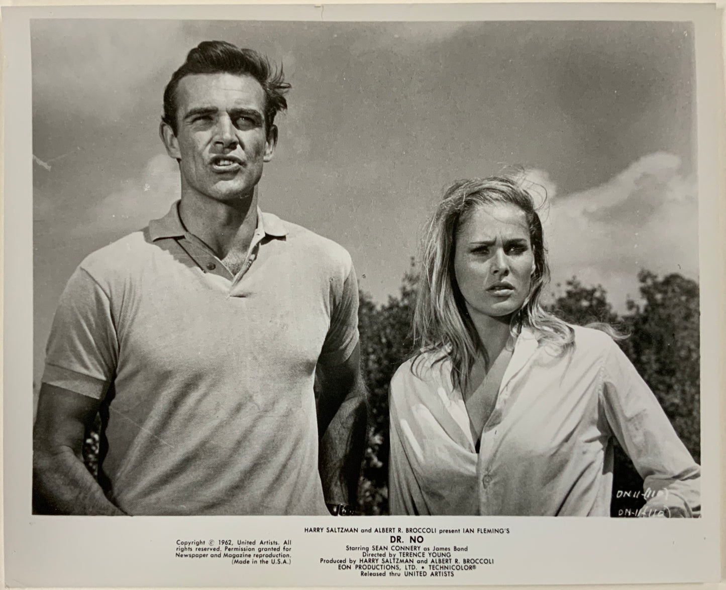 An original 8x10 movie still for the James Bond film Dr No