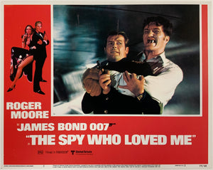 An original 11x14 lobby card for the James Bond film The Spy Who Loved Me