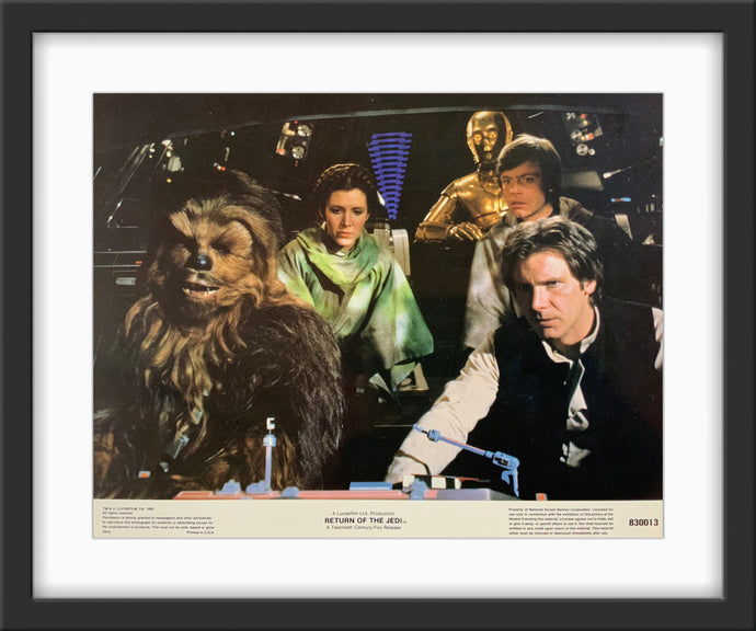 An original 11x14 lobby card for the Star Wars film Return of the Jedi / Episode VI / 6