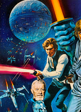 Load image into Gallery viewer, An original Style C printer&#39;s proof movie poster for the George Lucas film Star Wars with art by Tom Chantrell