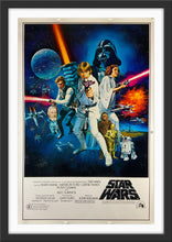 Load image into Gallery viewer, An original Style C printer&#39;s proof movie poster for the George Lucas film Star Wars with art by Tom Chantrell