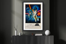 Load image into Gallery viewer, An original Style C printer&#39;s proof movie poster for the George Lucas film Star Wars with art by Tom Chantrell