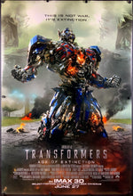 Load image into Gallery viewer, An original movie poster for the film Transformers Age of Extinction